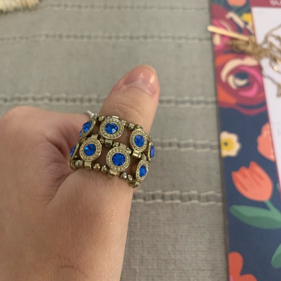 Blue & gold ring - Picture 2 of 2